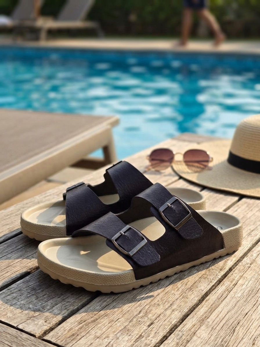Men Slider Slippers | Stylish Men Slides | Comfortable Casual Footwear | Lightweight Slip-On Daily Wear Sandals