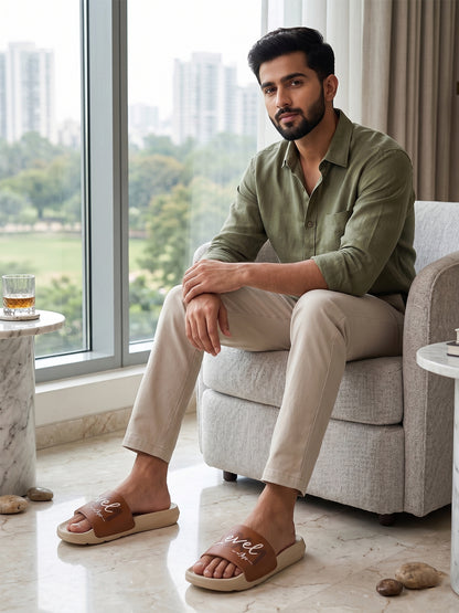 Men Slider Slippers for Men | Comfortable Casual Slides | Stylish Slip-On Footwear