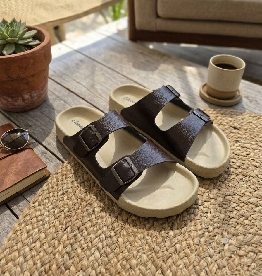 Men Slider Slippers | Stylish Men Slides | Comfortable Casual Footwear | Lightweight Slip-On Daily Wear Sandals
