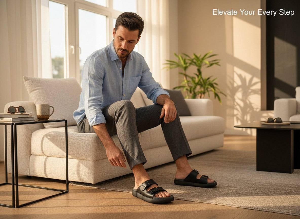 Men Slider Slippers | Comfortable Lightweight Casual Slides for Men | Daily Wear Footwear