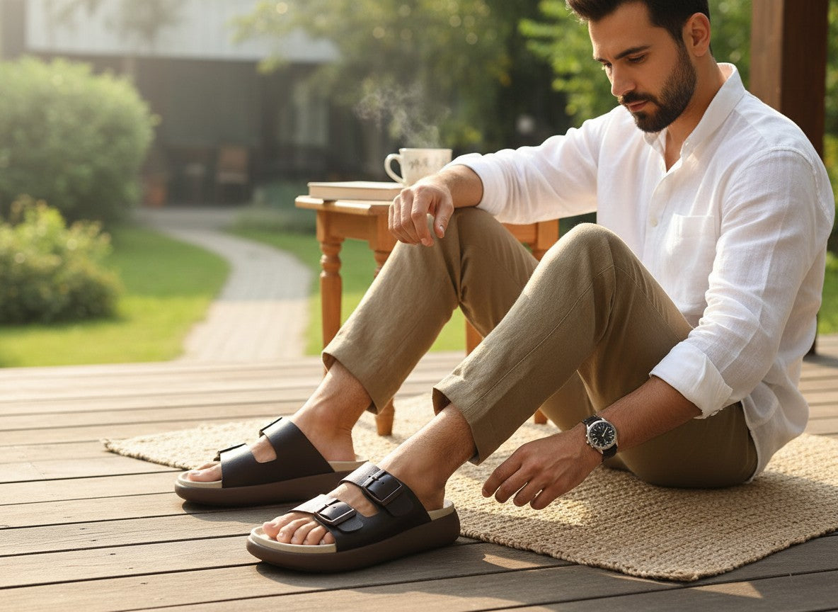 Men Slider Slippers | Comfortable Lightweight Casual Slides for Men | Daily Wear Footwear